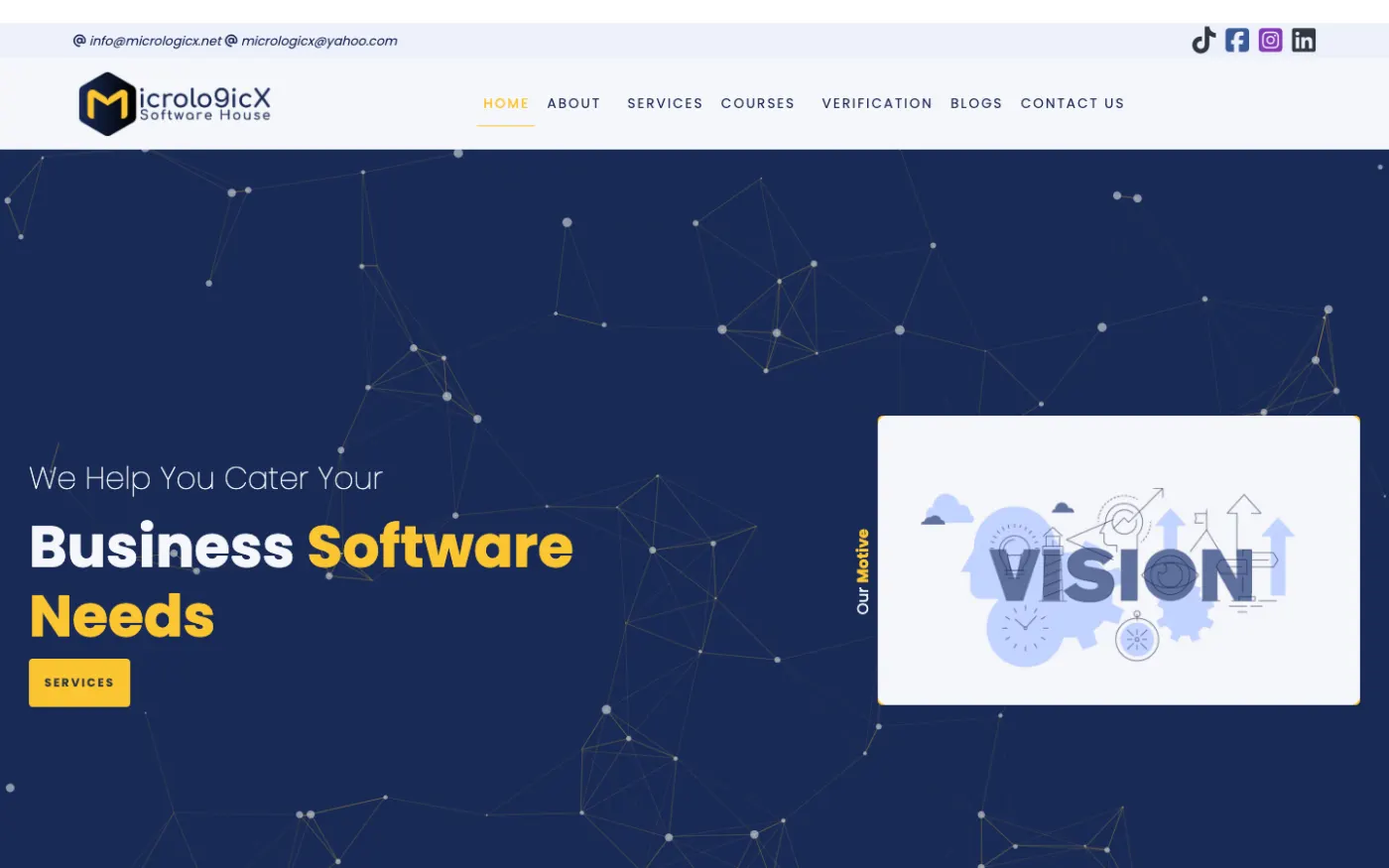 Screenshot of MicroLogicX Website