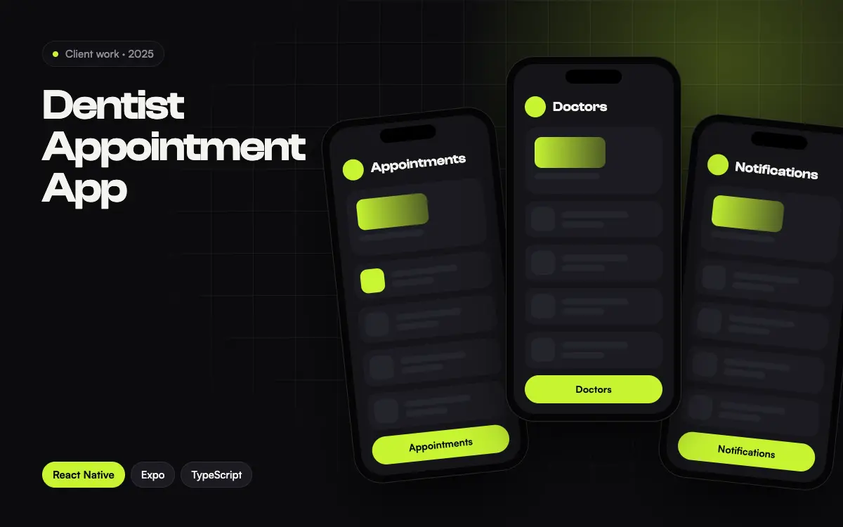 Dentist Appointment App project thumbnail