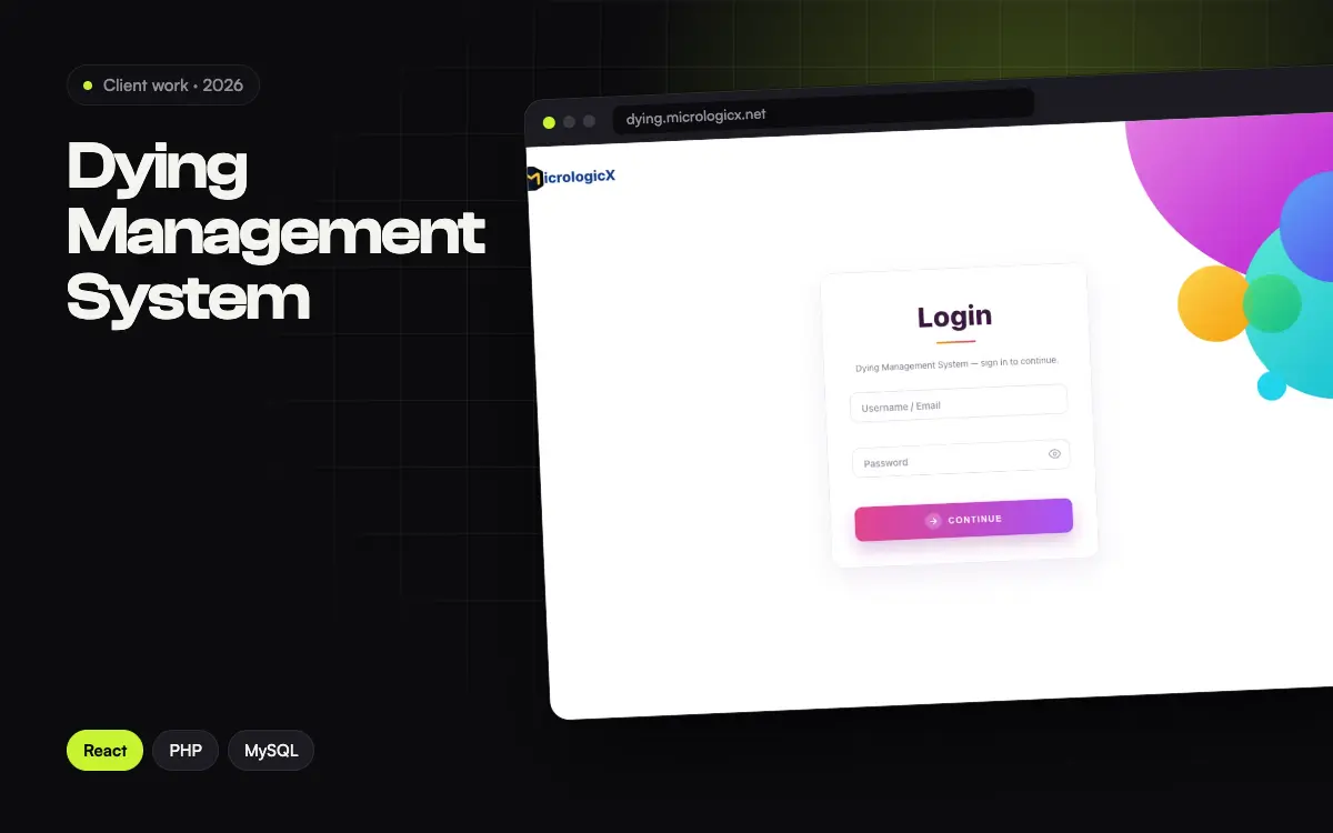 Dying Management System project thumbnail