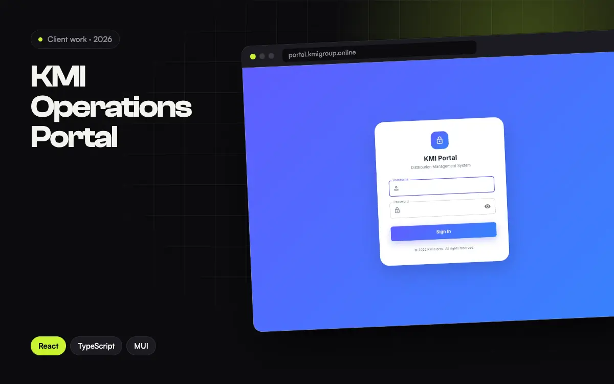 KMI Operations Portal project thumbnail